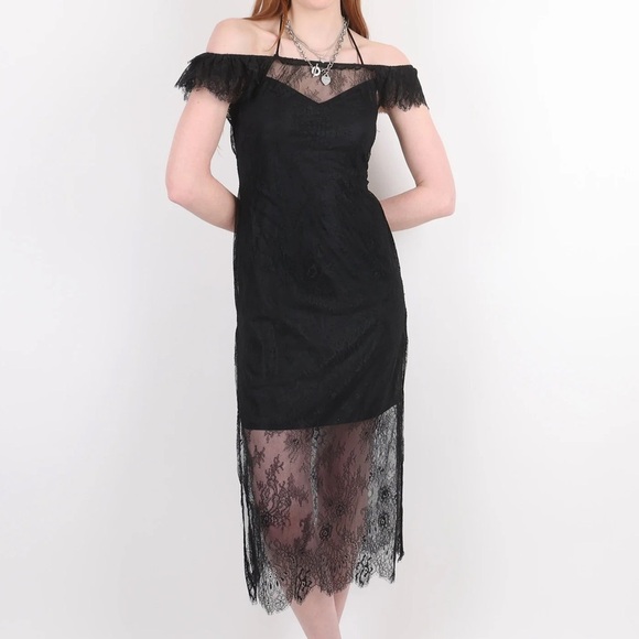 Rat and Boa Black Lace Dress - Picture 1 of 7